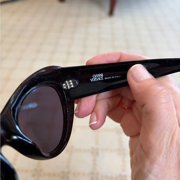 Versace Black Cat-Eye Sunglasses for Women - Picture 3 of 3